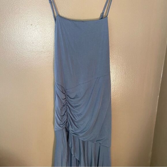 Lovers And Friends Aniyah Dress Hydrangea Blue soft slip Revolve Sz S Flaw - Picture 7 of 12